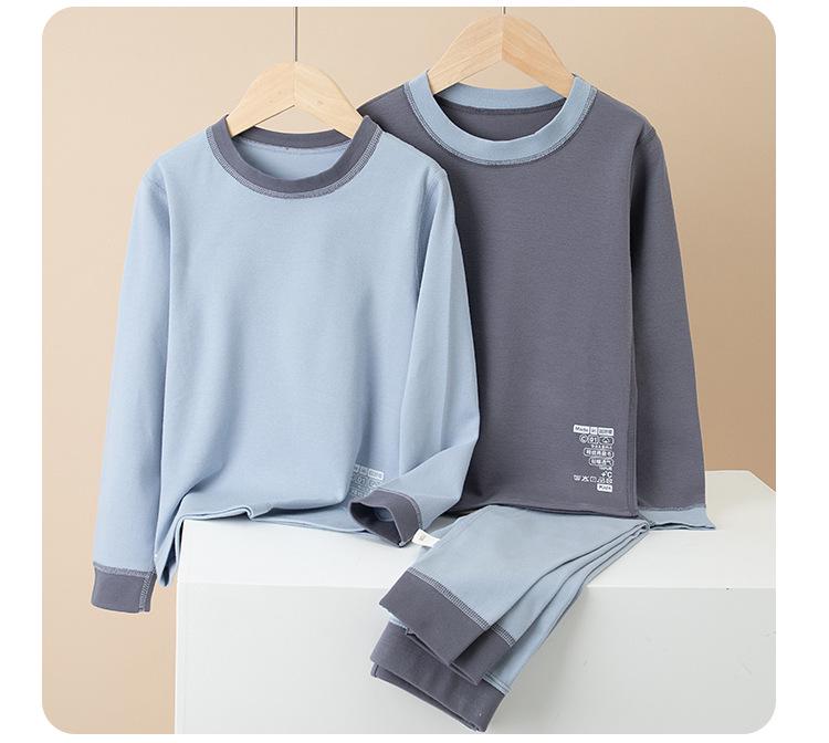 Herbst-Pyjama-Set für Kinder: Thermo-Baumwollhose & -Hemd für Jungen, Mädchen, Kleinkinder, Teenager