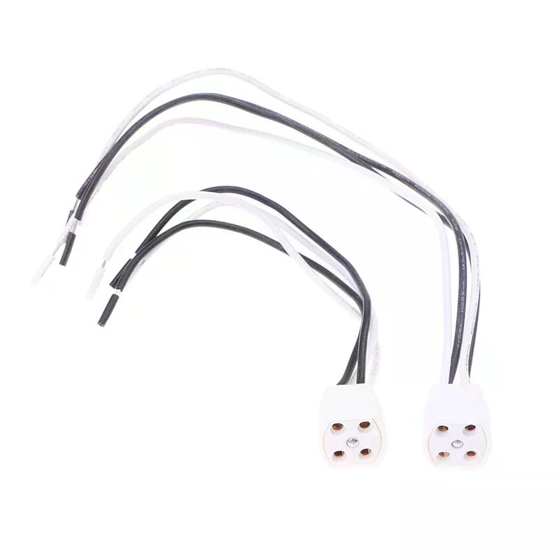 G10Q 4-Pin UV-Lampenfassung Mit 15/25cm Kabel Ringstecker Isolierschlauch Sockel