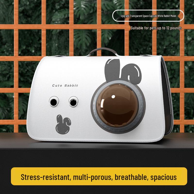 Portable Cat Backpack with Transparent Space Cover for Travel