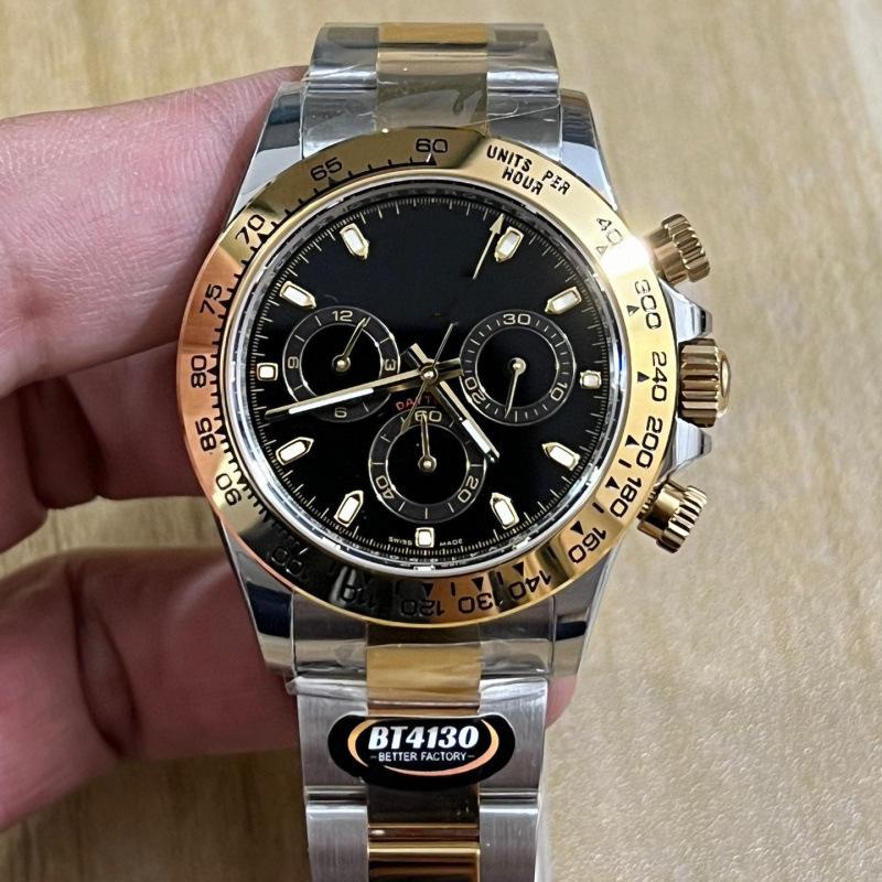 Relógio Mecânico Multifuncional Masculino Laojia Daytona, Design de Três Olhos e Seis Ponteiros