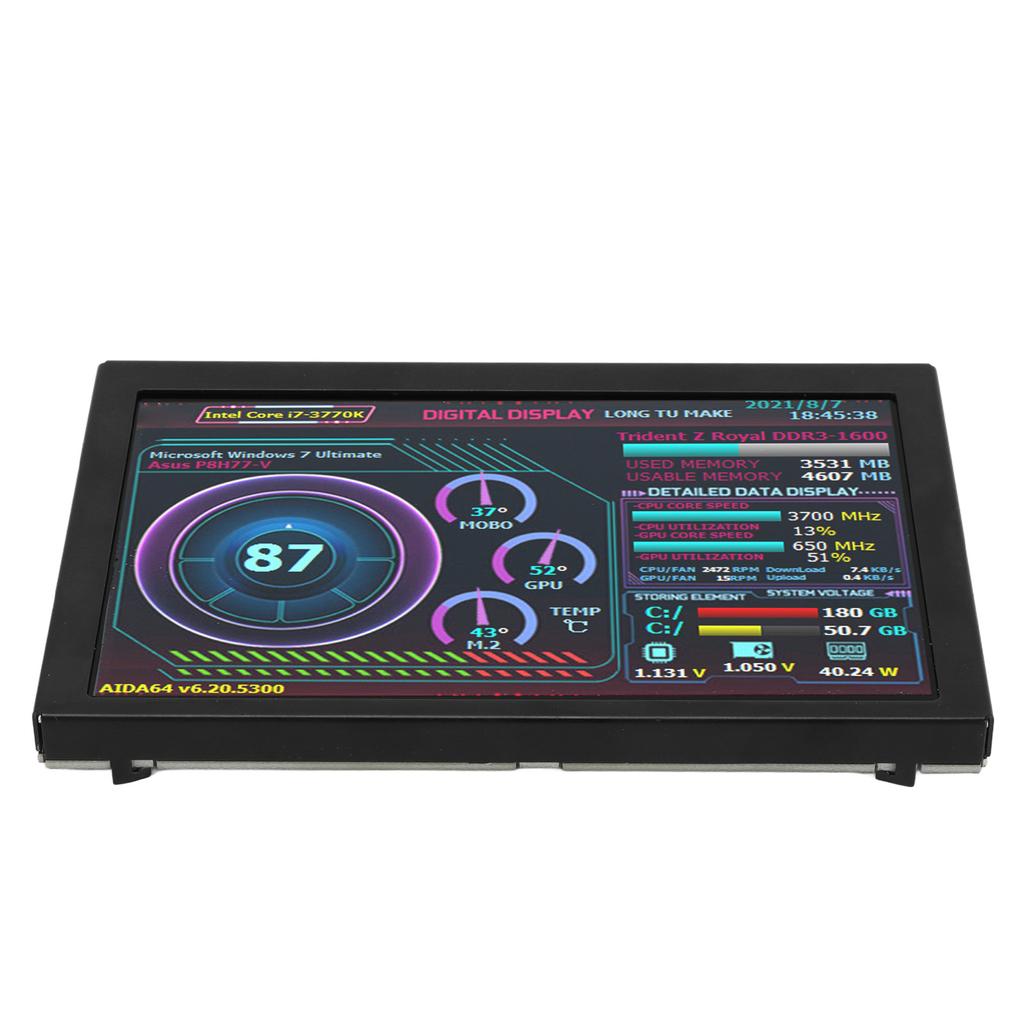 5in Computer Temp Monitor IPS USB Mini Screen PC Sensor Panel Dynamic Display Monitor AIDA64 PC CPU RAM Data Monitor