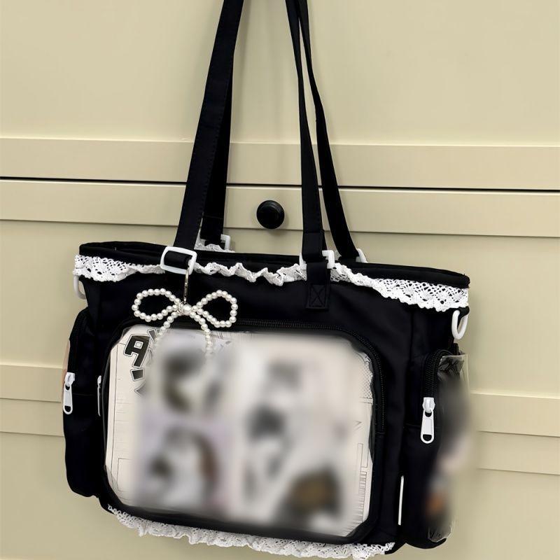 Baji Storage Bag Japanese Style Ita Bag Large Capacity Sweet Y2k Tote Bag Transparent Idol Anime Peripheral Display Package