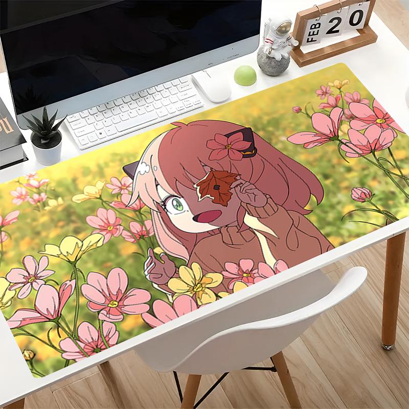 Mouse Pad Kawaii Anime Desk Mat Varmilo Keyboard Pad Kawaii Sspyfamily Gaming Accessories Pink Carpet Esports Gamer Mousepad