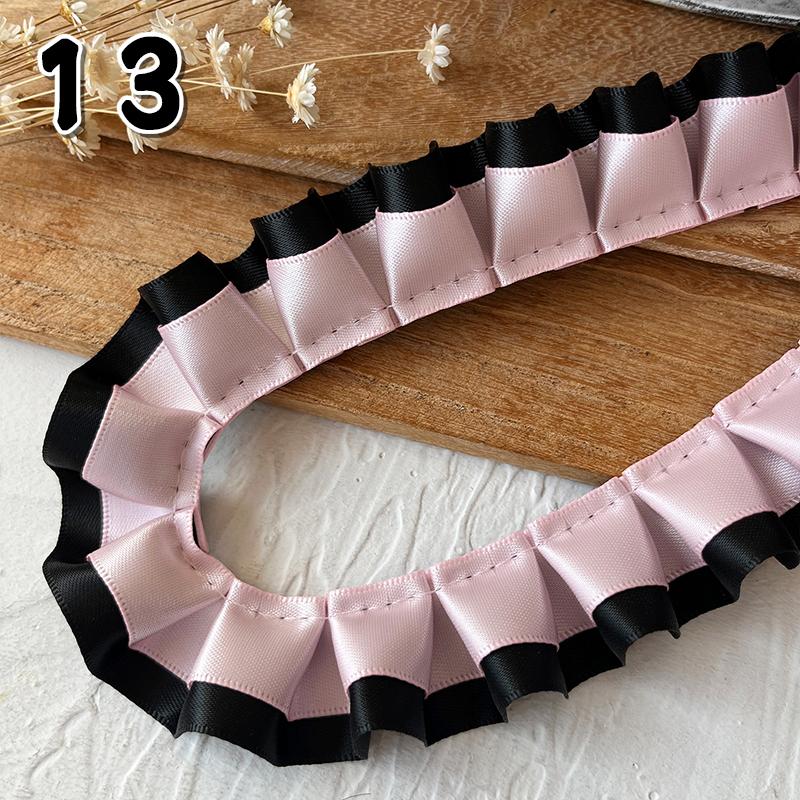 

5M 3M Lace Accessories Pleated Lace Ribbons Trim for Sewing Garment Dress Hem DIY Headdress Badge Base Card Holder Decoration 3 Meters