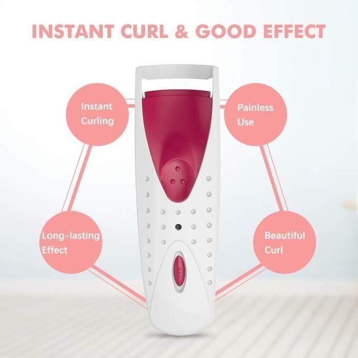 Recourbe-cils électrique - Touchbeauty - AG2003AG - Chauffant - Professionnel - Coussinets en silicone