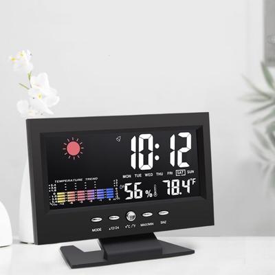Büyük Haneli Takvim Erteleme ve Elektronik Masa Çalar Saati Dijital; Ev İçin Oda Sıcaklığı Nemi