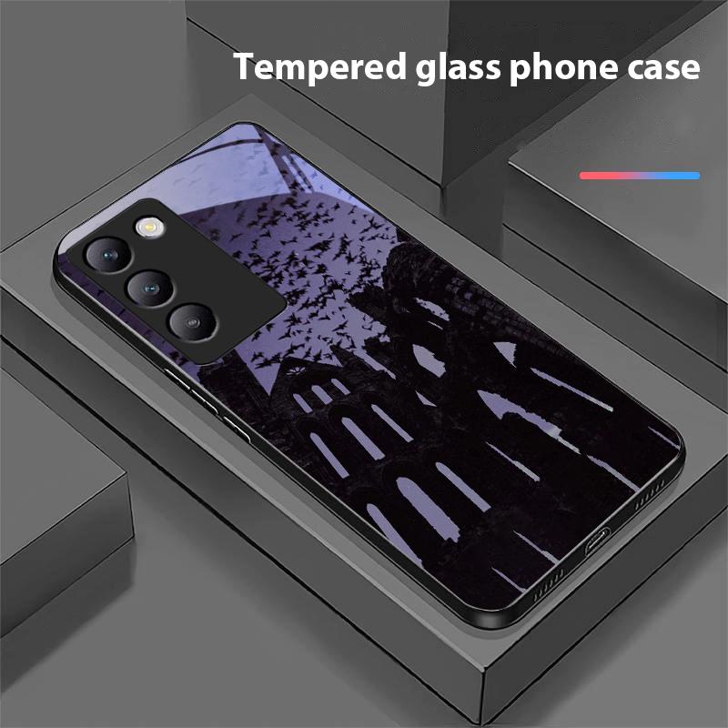 The Dark House For Y72 33S 11 03 36 96 Lite 35 16 Iqoo 12 V40 SE 5G 29 40 21 30 X80 Pro Vivo Tempered Glass Phone Case Black