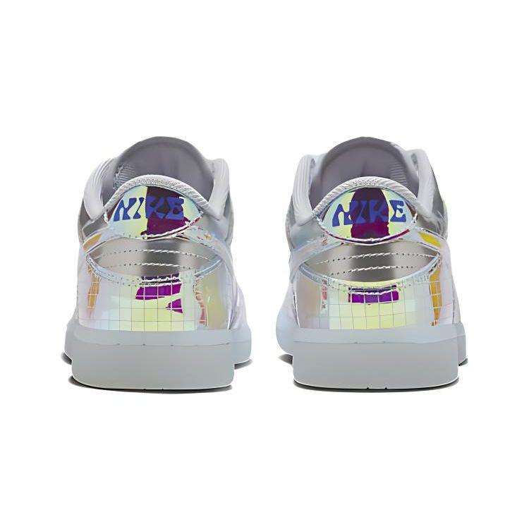 Nike Dunk Low SE PS Be True to Your DNA - Silver Kids Sneakers Metallic-Silver White Multi-Color FV3618-001