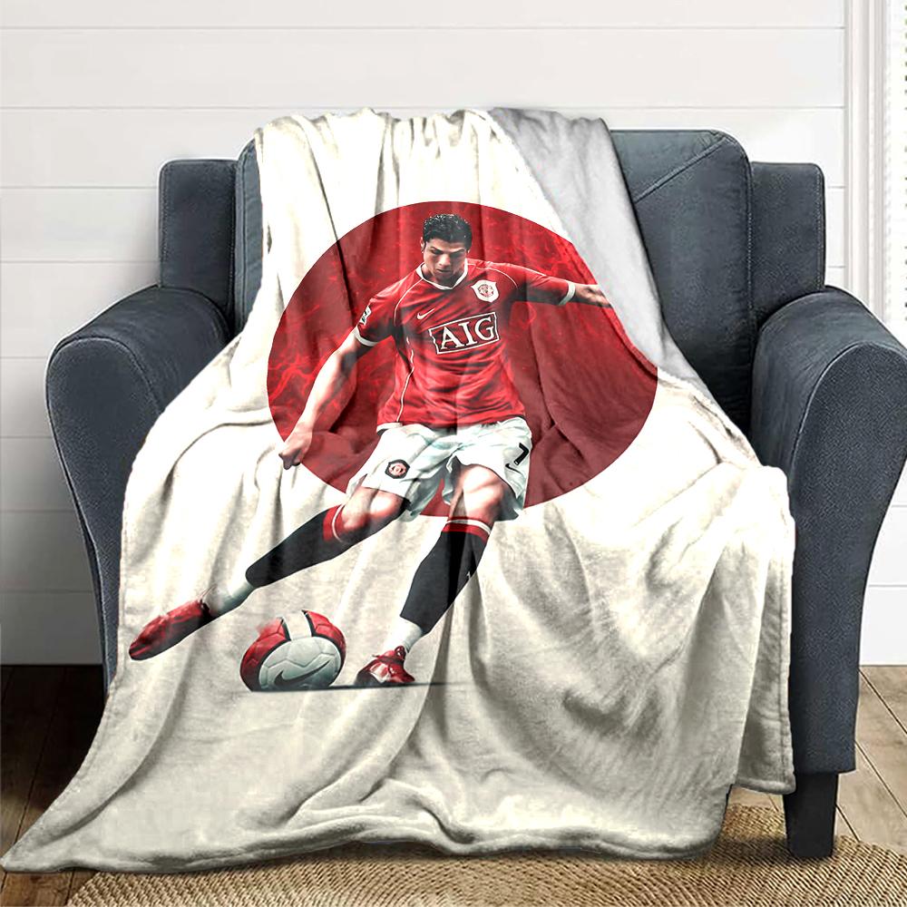 Soccer Player Action Blankets Flannel Printed Breathable Warm Throw Blanket for Home Office Bedspreads 0708a147