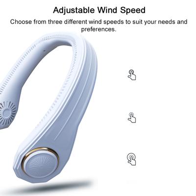 Portable Neck Fan USB Rechargeable Bladeless Fan Compact Size Electric Neck Hung Fan Wearable