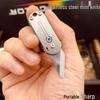 Stainless Steel Mini Folding Keychain Knife - Quick Release, Sharp EDC Pocket Knife for Package Opening