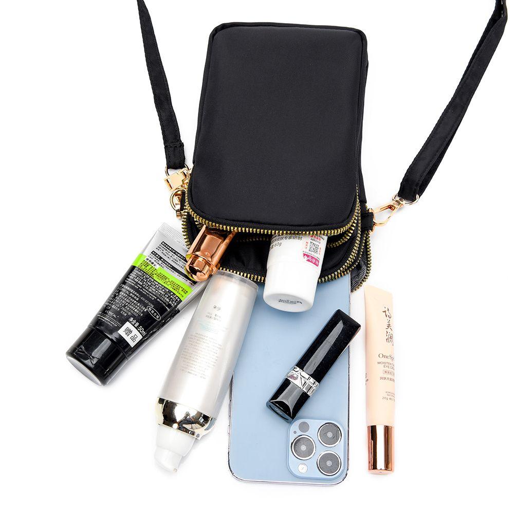 Bolsa para Celular Bolsa Transversal Feminina Mini Bolsa de Lona Versátil Estilo Vertical Ombro Único Porta-Chaves Porta-Moedas