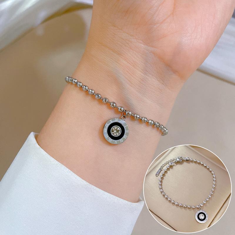 Furnace Real Gold Zircon Hip-Hop Bracelet Gold Fashion Temperament Korean Version Simple Luxury Niche