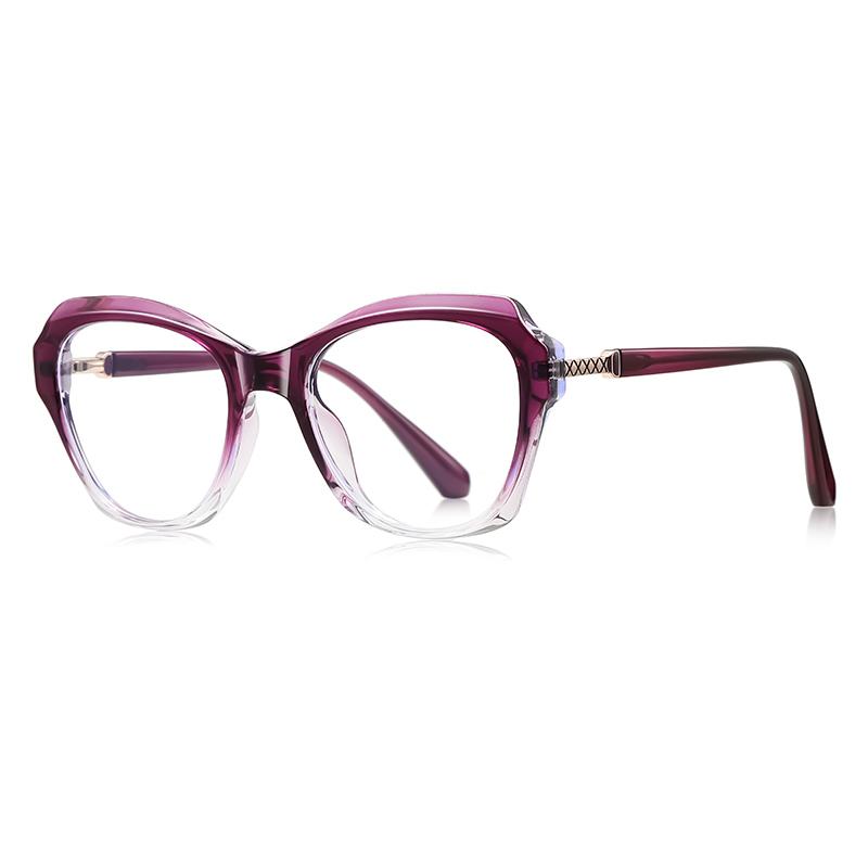 Luxury Brand Designer Cat Eye Anti Blue Light Glasses Women Retro Big Frame TR90 Eyeglasses Optical Spectacle Frames