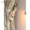 Men's Ice Silk Long Sleeve Bathrobe