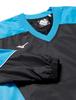 Mizuno Tennis Windbreaker Mesh Size L Shirt, Water-Repellent, Stretch, Lining, Unisex, 62JE7001, 92, Black/Diva Blue,