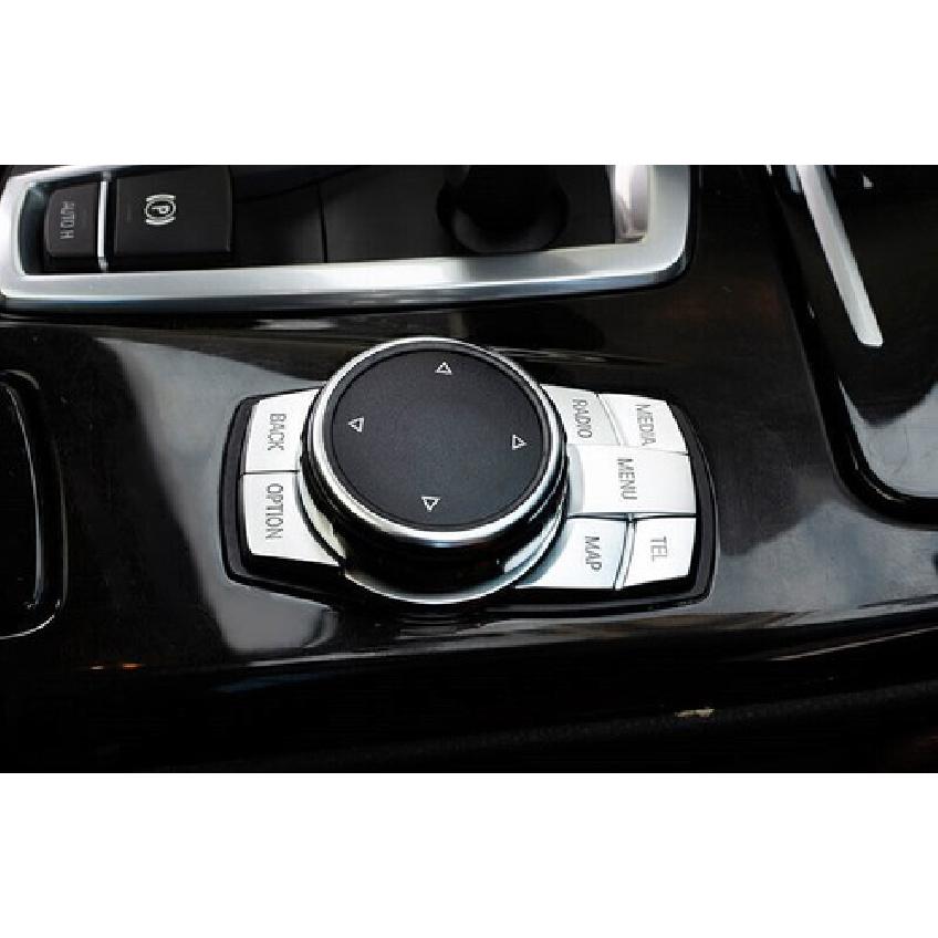 Multimedia Button Sticker Middle Console For BMW X3 F25 X4 Matte Silver 2011-17