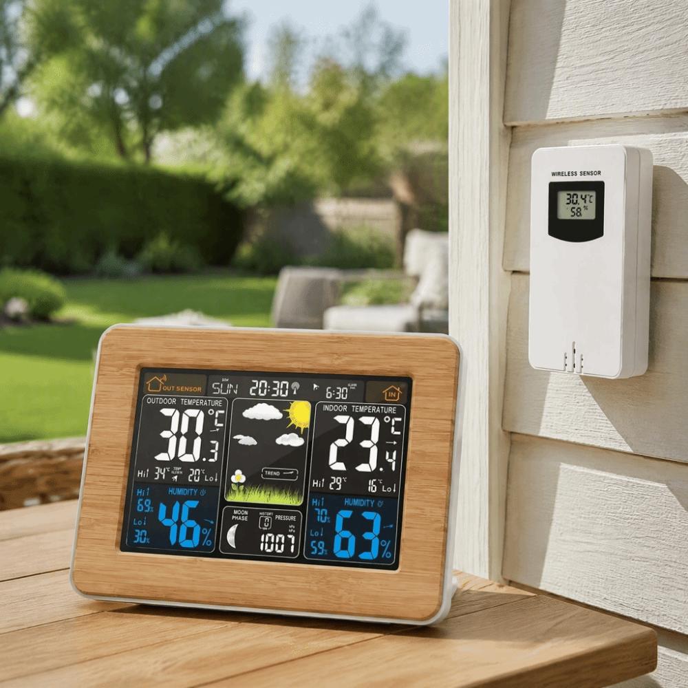 Remote Sensor Weather Station Wireless Weather Forecast Clock Wireless Multifunction Clock  Bedroom