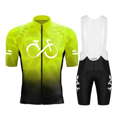 Summer Breathable Cycling Suit Set 2026 Ciclismo Men's Short Sleeve Bicycle Cycling Clothing Gradient Color Breathable MTB Bike Wear