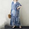 Short Sleeve Plus Size Cotton Vintage Floral New In Dresses for Women Casual Loose Maxi Long Summer Dress