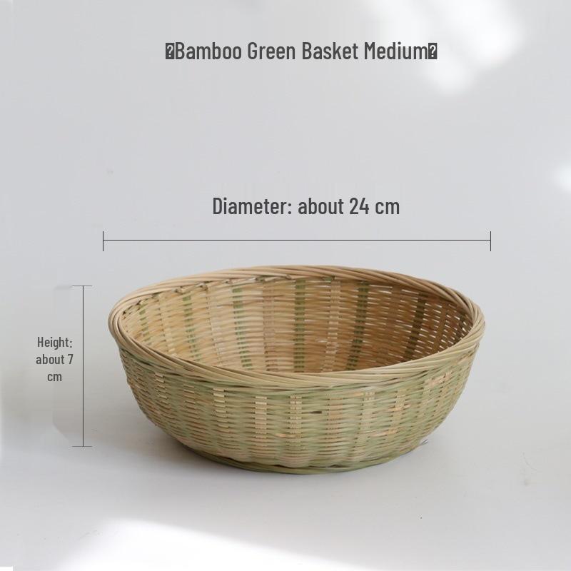 Household Bamboo and Rattan Steamed Bun and Egg Basket Set
