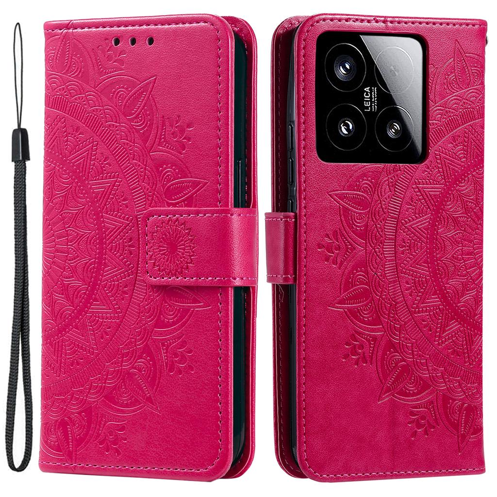 For Xiaomi 15 Case Imprinted Totem PU Leather Wallet Stand Phone Cover