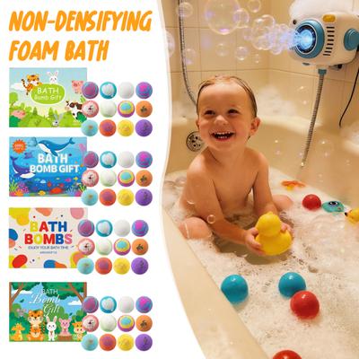 12er Set Badebomben mit Spielzeug Sprudelnde Spa-Bälle für Kinder Erwachsene Feuchtigkeitsspendend Hautpflegend Tragbares Reise-Entspannungs-Set für Strand Pool Zuhause