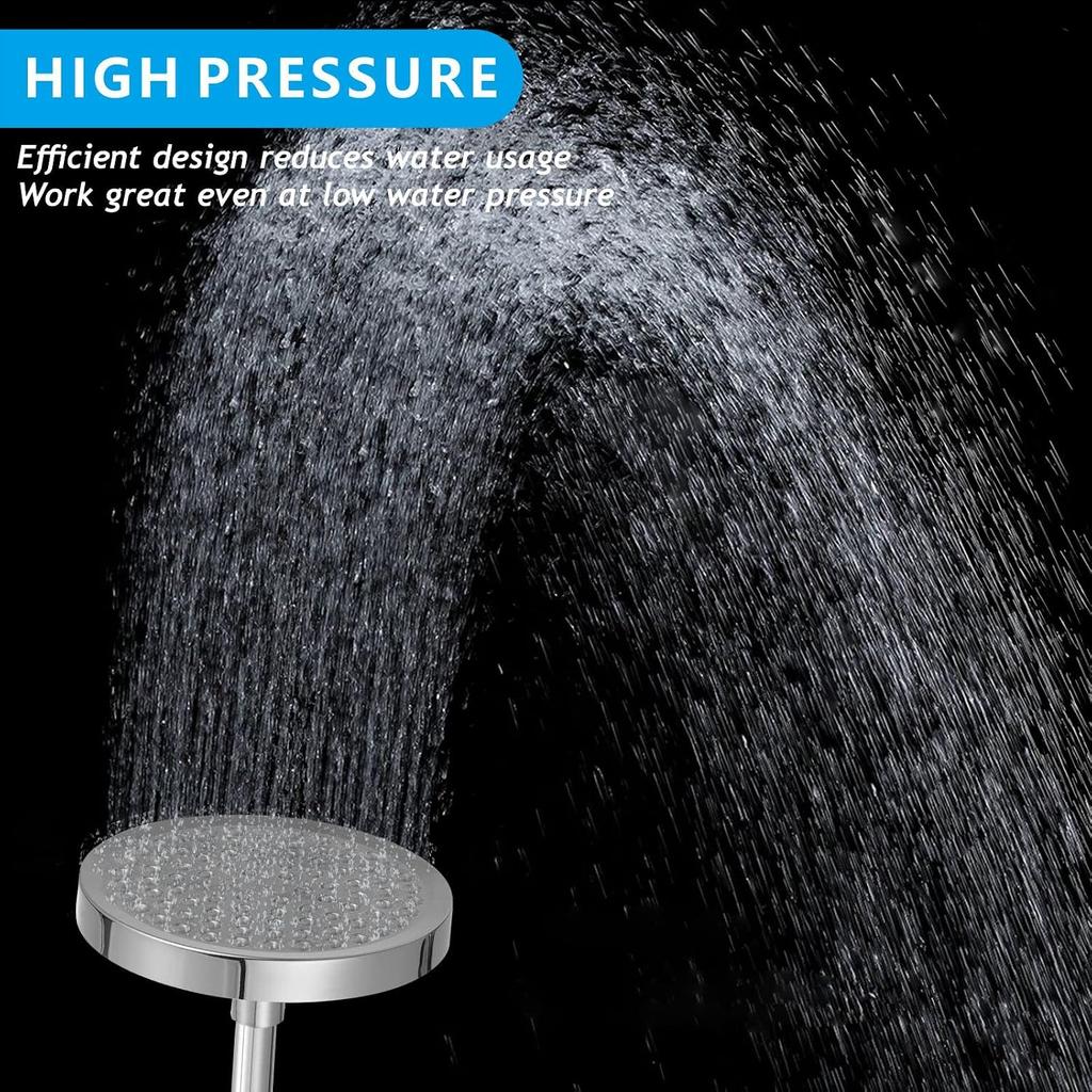 High Pressure Rain Shower Head with Arm - High Flow Rainfall Showerhead - Luxury Modern Look - Pressure Boosting