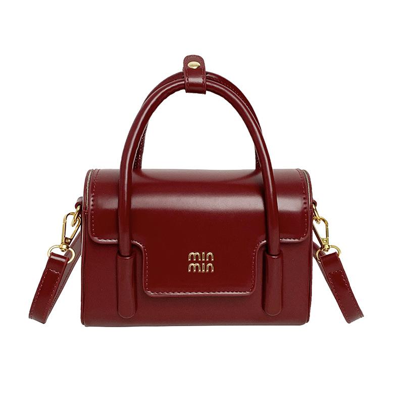 Stylish Square Bag French Minimalist Vintage Solid Color Niche Shoulder Bag Casual High-End Commuter Crossbody Bag