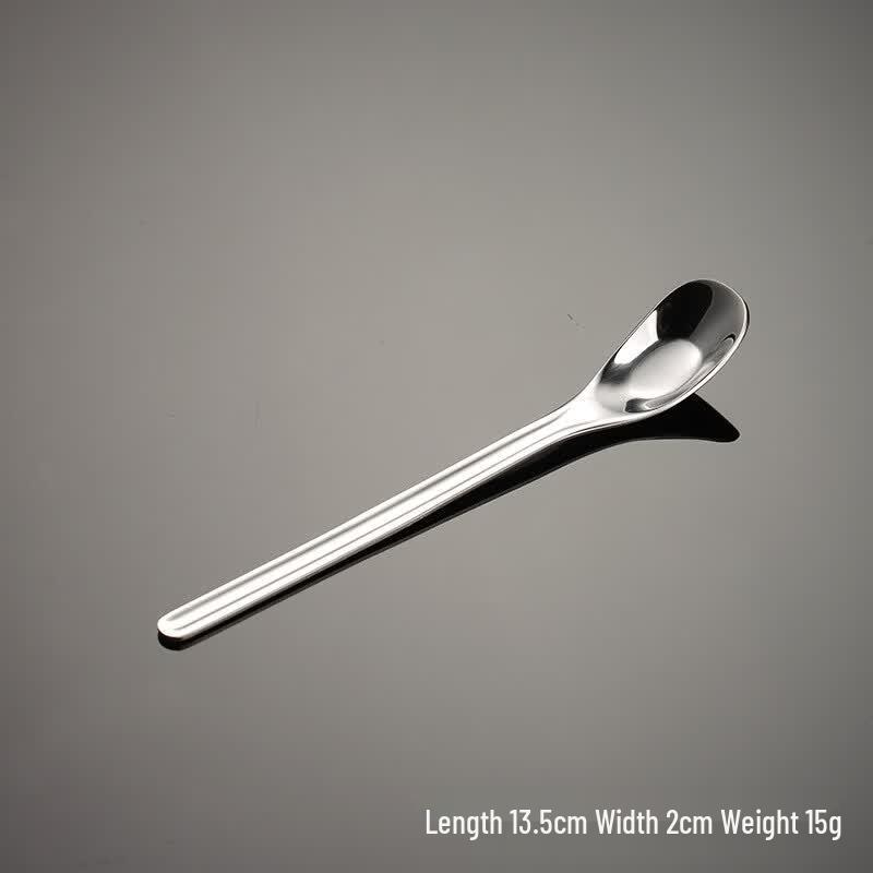 Qianxing 304 Stainless Steel Flat Bottom Yuanbao Spoons - 20 Pack