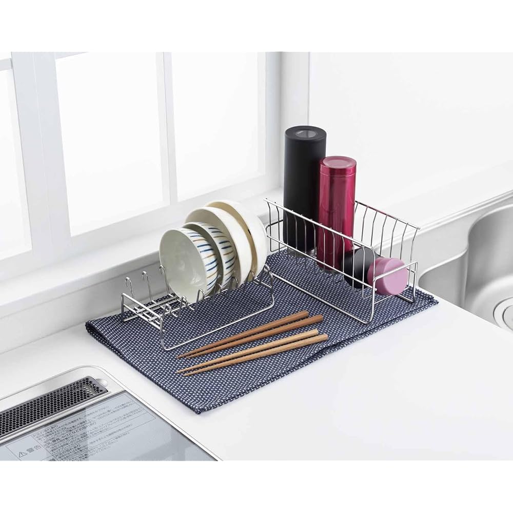 Yoshikawa Dish Drying Rack, Dish Drainer Basket, Made in Japan, to Unify, Bowl Drainer, 1306227,
