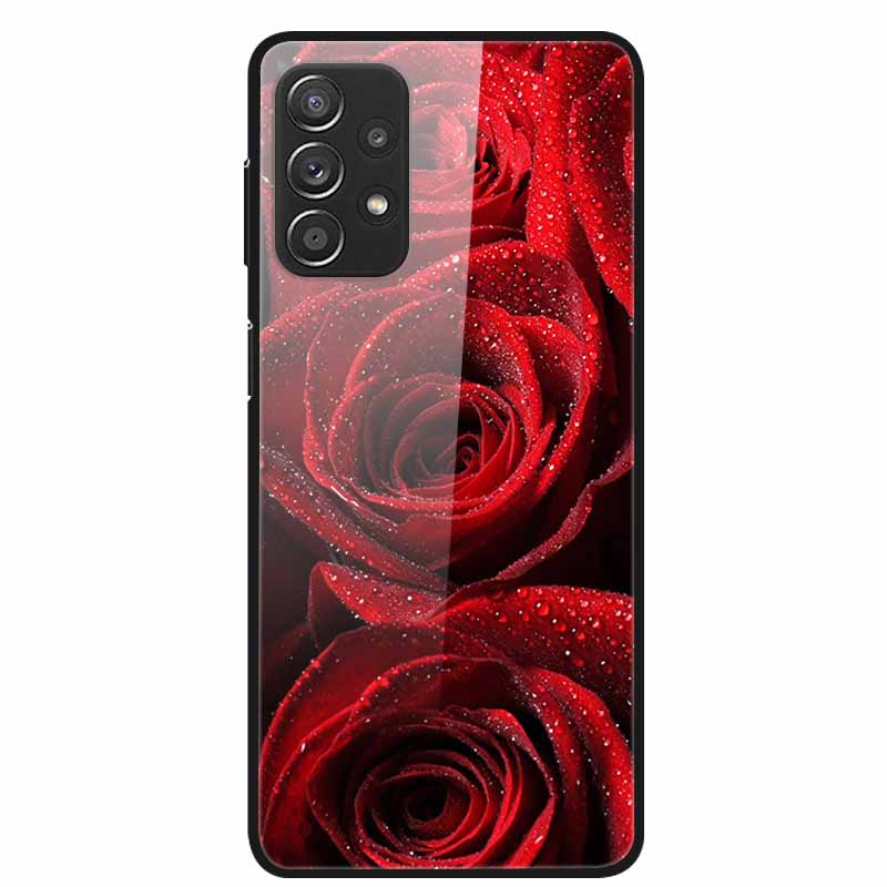 For Samsung A52 5G 4G Cases A52s 5G Tempered Glass Hard Back Cases For Samsung Galaxy A52 5G Phone Covers Funda A 52s 2022 A528B