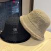 New Plush Fisherman Hat Women's Autumn and Winter New Thick Warm Basin Hat Korean Style Atmosphere Big Head Bucket
