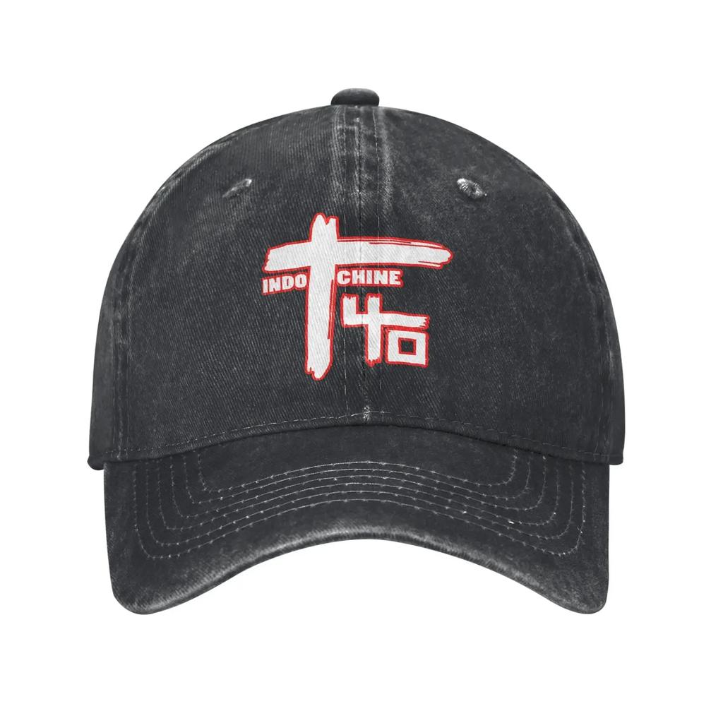Washed Baseball Cap Indochine Band Exselna Genres Rock Summer Trucker Hat For Unisex-Teens Cute Outdoor Sport Sun Snapback Cap