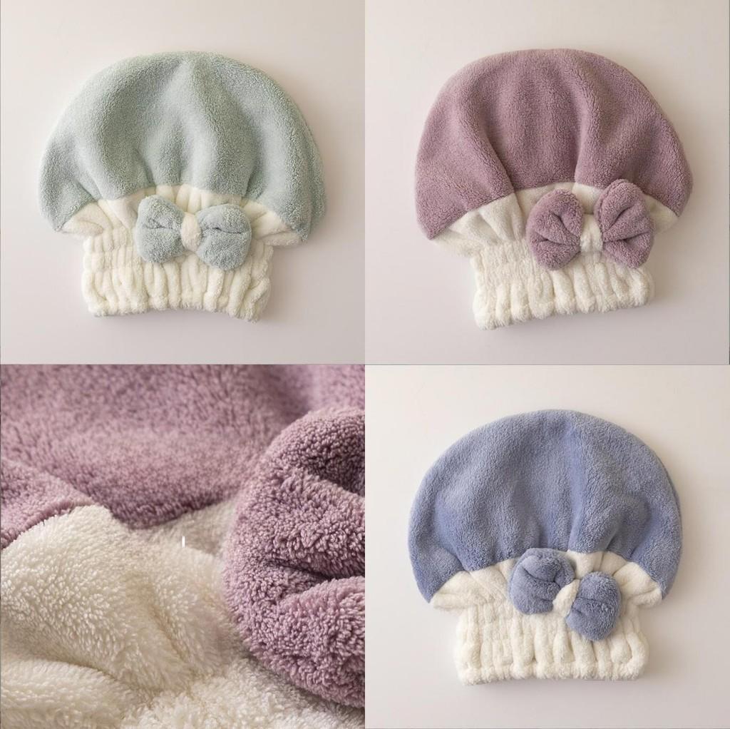 Coral Fleece Drying Cap For Women With Absorbent Fastdrying Function For Home Use