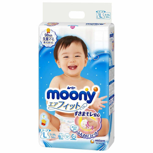 

Moony Air Fit Tape L size 54 pieces [Set of 4 (sold in case)]