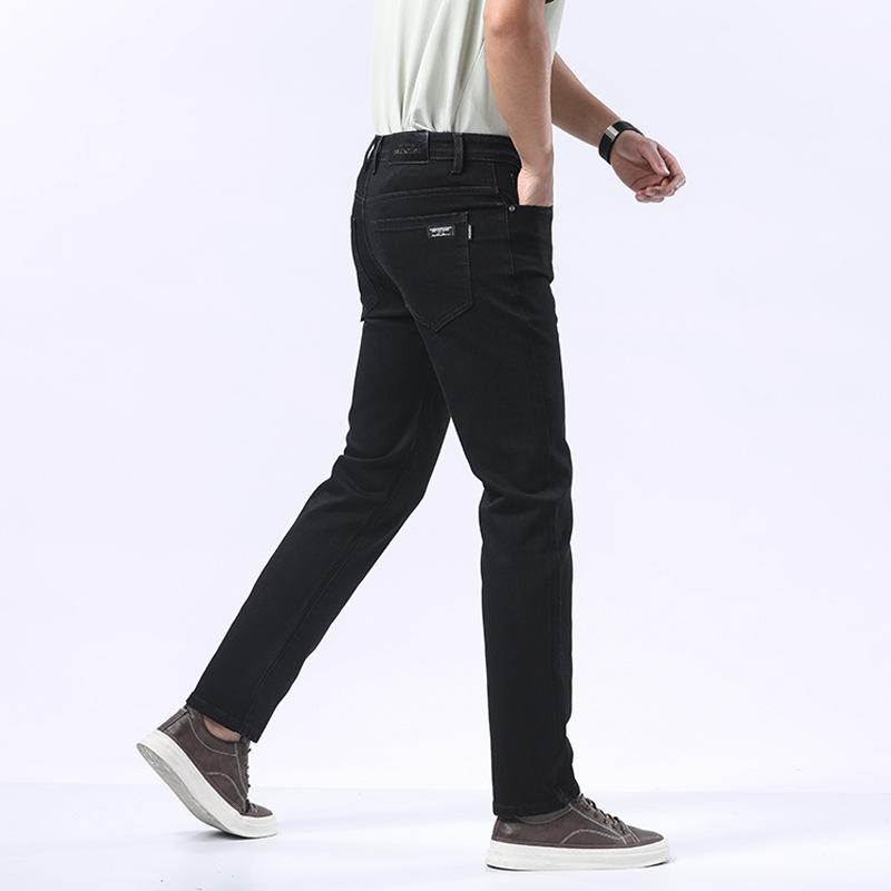 2024 Spring And Autumn Men'S High Quality Jeans Fashion Stretch Slim Fit Small Foot Light Luxury Casual Cowboy Pants