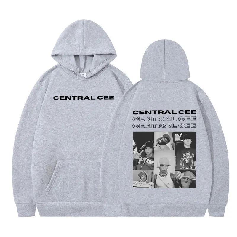 Rapper Central Cee Vintage Fashion Printed Hoodie Men Women Long-sleeved Winter Harajuku Hip-hop Pullover Oversized Sweatshirt