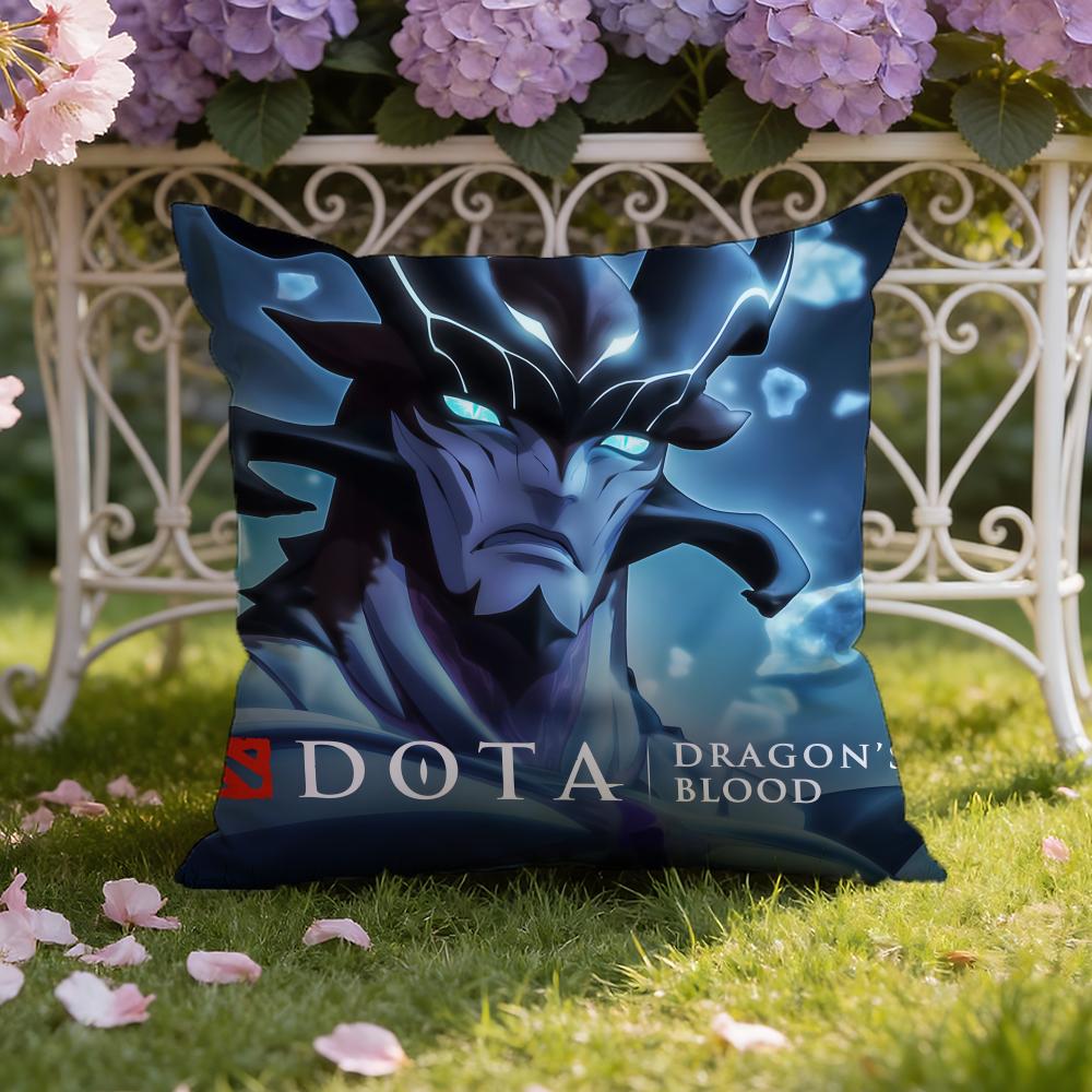 D-Dota D-Dragon's Anim B-Blood Cushion Cover Home & Car Dual-Scene Pillow Cover: Reversible for Premium Comfort