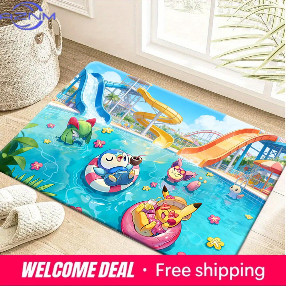 

Pokemon Water Park Adventure Print Non-slip Doormat, Soft Absorbent Floor Rug for Home Decor 40cm x 60cm