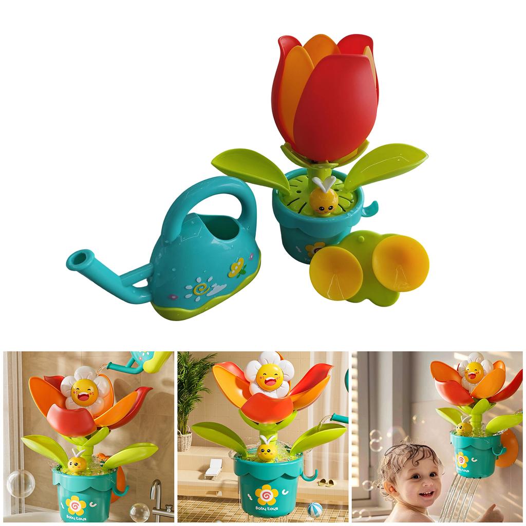 Blooming Sunflower Water Sprinkler Bath Toy for Toddler Enhancing Hand Eye Coordination Sensory Bathtub Shower Toy