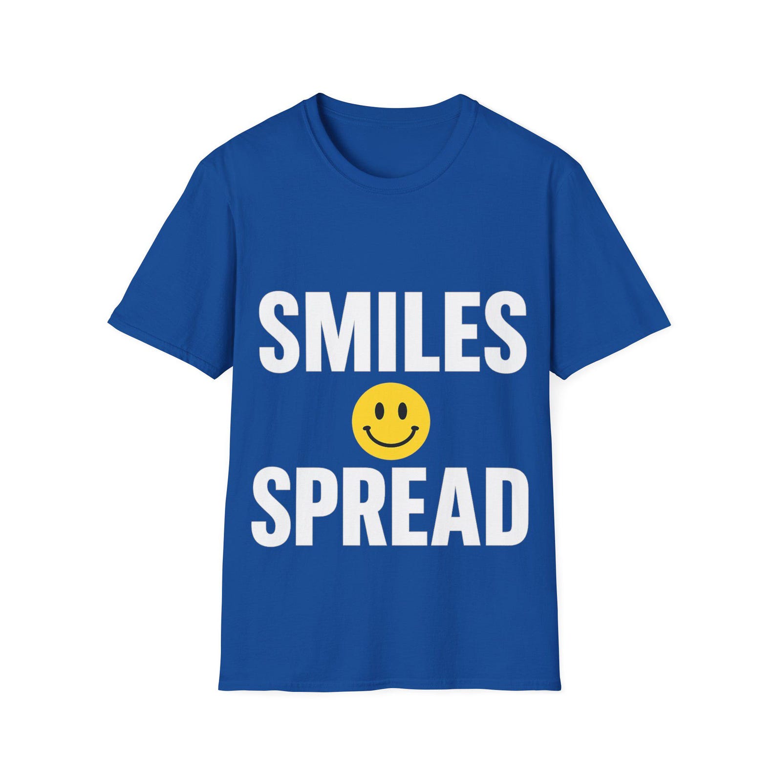 Smile Unisex Softstyle T-Shirt, Laughing Face Tee, Happy Japanese Graphic Shirt, Positive Vibes Clothing, Cheerful Emoticon Top M