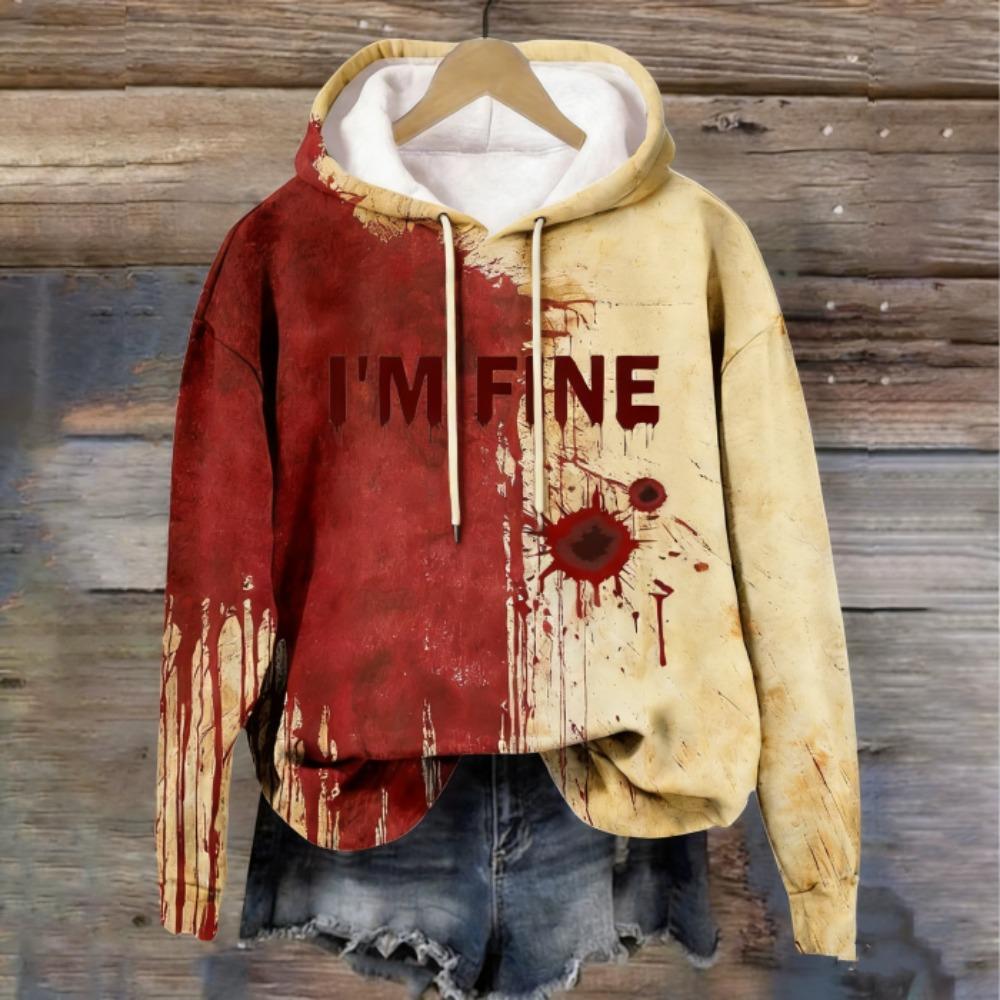 Europe and America Fashion Men's Hoodie Bloody Graphic 3D Print Hoodies Casual Sweatshirt Women's Oversized Top Clothing