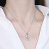 S925 Sterling Silver Micro-Inlaid Heart-Shaped Love Heart Pendant Korean Fashion Women's Pendant Silver Pendant Silver