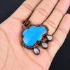 Sleeping Beauty Turquoise Pendant Handmade Gemstone Jewelry, Copper Electroformed Pendant ,Unique Design Jewelry Pendant