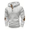 Autumn and Winter Men's Solid Color Jacquard Hooded Sweatshirt, Loose Sports Casual Top, Jacket