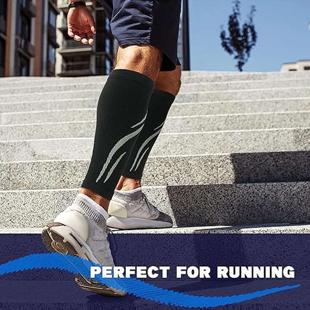 1 Paar Bein-Kompressionsmanschette Wadenstütze Für Männer und Frauen Schmerzlinderung Fußlose Fitness-Socken Schienbeinkantensyndrom