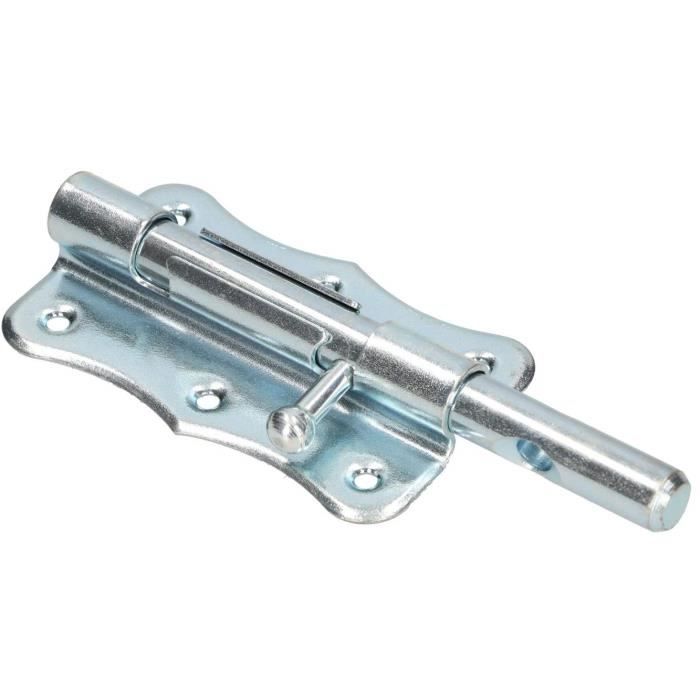 Verrou De Porte KOTARBAU Pêne Coulissant De Porte, De Meuble, Acier Robuste, Revêtement En Poudre, Montage Rapide, Argent, 120 Mm