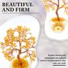 1 Pc Natural Crystal Tree Handmade Tree Copper Wire Life Small Bowl Flowerpot Base Quartz Plant Decor for Living Room Home Decor