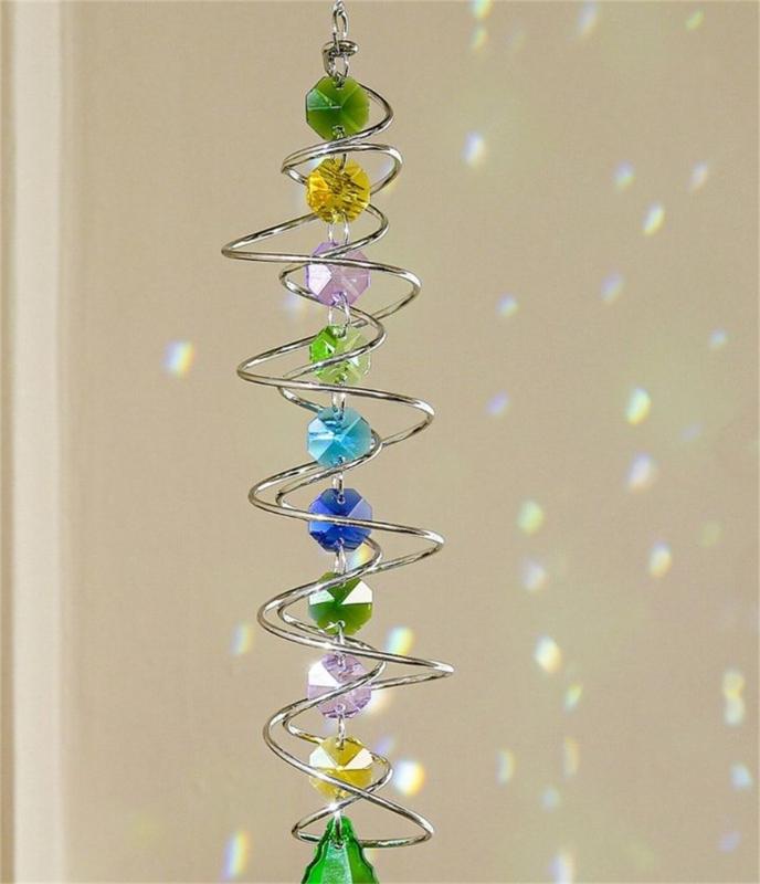 3D Tailwinds Rotating Crystals Ball Suncatchers Rotating Stabilizers Hangings Decorations for Window Tree Wall Indoor Outdoor